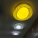 椭圆形LED吸顶灯客厅灯长方形大气现代简约卧室灯具创意鸟巢灯饰