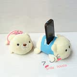 创意可爱大白熊手机座毛绒公仔玩偶放手机的娃娃婚庆小礼品批发