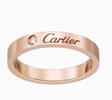 香港代购Cartier/卡地亚18K玫瑰金钻石结婚戒指B4086400