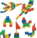 环保3C大颗粒子弹头塑料拼插拼装积木益智玩具1-2-3岁儿童幼儿园