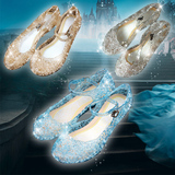 特价冰雪奇缘灰姑娘女童公主儿童单鞋童鞋洞洞舞蹈鞋水晶鞋凉鞋