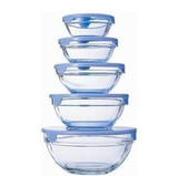 特价 宝洁赠品 玻璃碗5件套 保鲜碗 钢化玻璃碗带盖子 饭盒