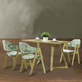 进口白蜡实木餐桌 北欧宜家胡桃木餐桌原木长方形6人餐桌椅组合