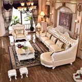 欧式沙发真皮头层牛皮转角实木雕花客厅组合简欧大小户型定制别墅