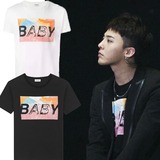 SLP新款 BABY T恤 BIGBANG GD权志龙同款韩版男女情侣纯棉短袖Tee
