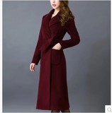 冬装新款女装毛呢外套长款修身韩式欧范气质大码羊绒呢子大衣女