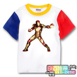 儿童拼色短袖T恤 钢铁侠3 Iron Man 3 100%棉 童装B
