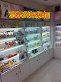 北京木质烤漆化妆品店展示柜架美甲桌货柜中岛柜饰品木制精品货架