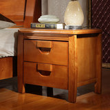 实木橡木床头柜收纳柜现代中式简约百搭柜子时尚床边柜宜家床头柜