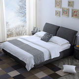 可拆洗布艺床 1.5 1.8米婚床软床简约现代卧室宜家北欧日式双人床