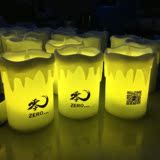 新款LED酒吧充电吧台灯 创意蜡烛七彩发光装饰小夜灯 桌灯烛台灯