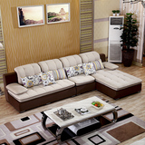 欧梵尼家居 客厅创意转角L形组装软麻简约现代成人组合布艺沙发