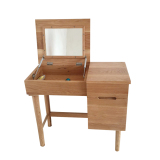 日式实木梳妆台凳卧室家具 小户型翻盖收纳柜床头柜 MUJI化妆台桌