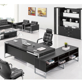 新款办公家具办公桌 高档现代大班台老板桌简约时尚总裁经理桌椅