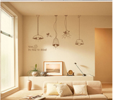 light B60灯创意贴韩国装饰墙贴餐厅卧室玄关背景墙纸贴