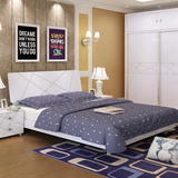现代简约板式床卧室1.5米1.8米双人床榻榻米床高箱气动储物床婚床