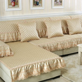 高档夏季沙发垫布艺欧式防滑四季通用简约现代纯色真皮实木沙发套