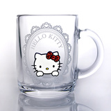 日本代购Hello Kitty合作施华洛世奇 可爱水晶玻璃马克杯子 正品