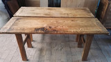 老榆木家具 老门板书桌 旧门板全实木桌子 画案 条案 餐桌 可定制