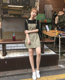 Be.Saturday韩国代购女装 2016夏装新款 减龄假两件吊带连衣裙特