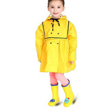 hugmii新款儿童雨鞋 纯色韩国公主女童雨衣套装小学生幼儿雨具