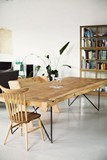 美式仿古不规则实木餐桌洽谈桌办公桌电脑桌大班桌会议桌北欧书桌