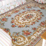 限时折扣 田园风格地毯 双纱加厚 棉加丝可水洗 客厅茶几卧室地毯