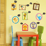 3d立体贴画仿真照片贴相片相框可移除墙贴纸动物幼儿园墙壁装饰品