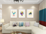 客厅装饰画 卧室壁画挂画现代简约墙画小清新有框三联画北欧
