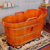 特级红橡木加厚木桶沐浴桶浴缸成人木质洗澡桶实木洗浴泡澡木桶