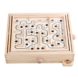 丹妮奇特立体迷宫游戏平衡球滚珠轨道儿童益智玩具木制迷宫游戏