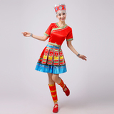 2016新款苗族舞蹈服装土家族佤族演出服云南少数民族女装舞台服饰