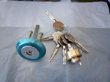 纯铜9219十字锁头 防盗门锁芯、外装门锁铁门锁双面十字锁头 正品