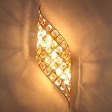 欧式简约水晶壁灯墙壁灯LED楼梯客厅卧室床头过道K9水晶温馨灯具