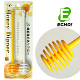 日本ECHO正品 厨房塑料长柄取用蜂蜜棒果酱棒蜂蜜勺搅拌棒采蜜棒