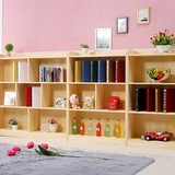 书架自由组合杉木书橱储物柜置物架简约现代组装儿童实木书柜松木