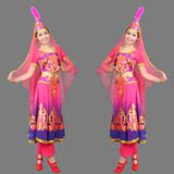 新品新疆舞蹈服成人维吾尔族演出服少数民族舞蹈表演服装大摆裙包