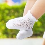 新品春秋韩国宝宝袜子纯棉网眼男女儿童婴儿袜子夏季超薄款防滑