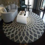 欧式中式圆形样板间地毯客厅茶几沙发 卧室床边书房手工地毯定制