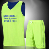 光板双面篮球衣 明星篮球服男 双面穿篮球训练背心科比队服训练服