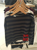 女装 条纹花式高领T恤(长袖) 176469 优衣库UNIQLO专柜正品代购