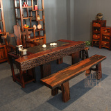 中式古典实木茶几船木功夫泡茶桌茶艺台茶道桌椅组合整装特价现货