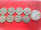 墨西哥1992----2009年10分 17mm 小鹰洋 钢币