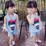 女童夏装婴幼儿套装女宝宝吊带背心两件套韩版夏款衣服1-2-3-4岁
