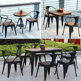 星巴克露台户外桌椅组合五件套件庭院咖啡厅室外阳台休闲桌椅家具