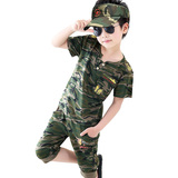 2016童装男童夏装迷彩服儿童休闲套装夏季短袖孩子军装小男孩衣服