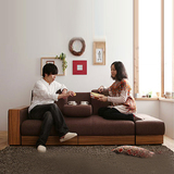 宜家可拆洗两用布艺沙发  小户型客厅组合U形沙发 多功能沙发床