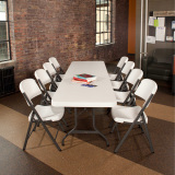 海娄折叠桌简易可折叠长桌便携式培训宣传桌会议户外餐桌摆摊桌子