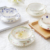 英欧式下午茶杯具碟子礼品套装 唐顿庄园风骨瓷制 复古咖啡红茶杯