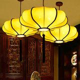 中式灯笼吊灯创意装饰布艺灯具仿古典茶楼客厅饭厅过道走廊玄关灯